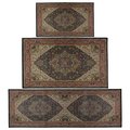 Madison Industries Madison Industries CAIRO-3PC Cairo Floral Border Extra Long Rectangle Runner Rug Set - 3 Piece CAIRO-3PC